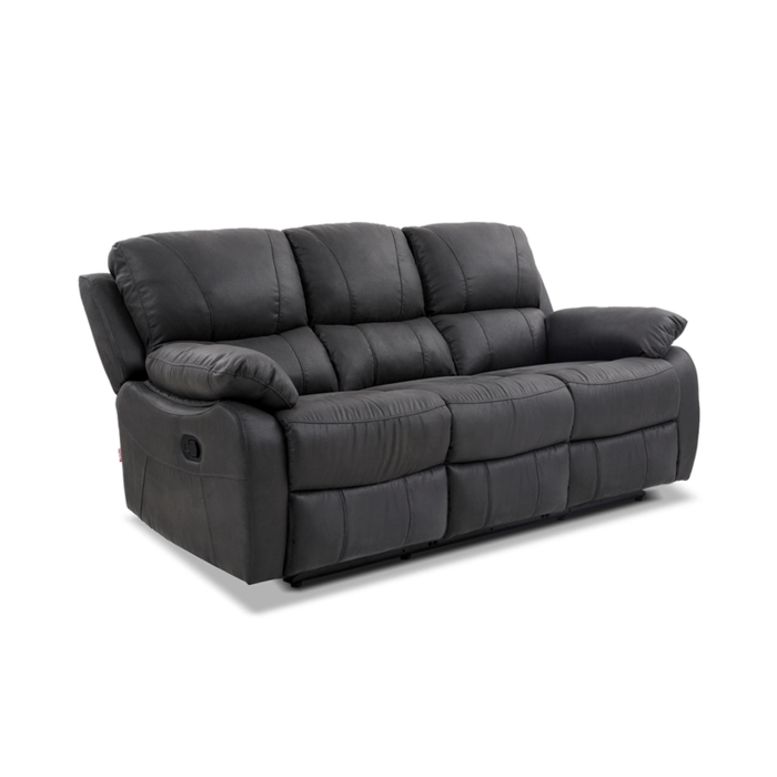 Sofa Rosen Orson 3 Cuerpos Reclinable Tela Stone DeNony.cl